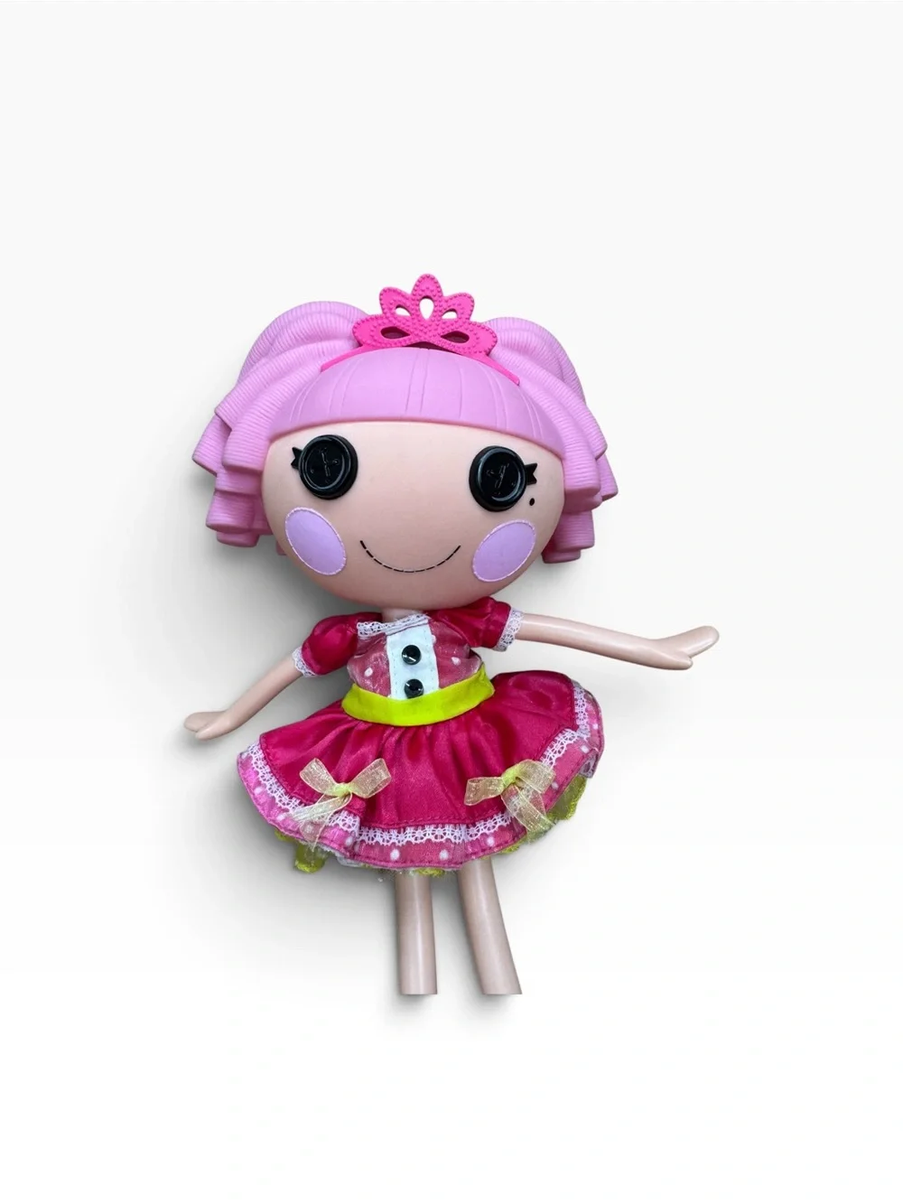 Pink Fashion Doll with Dress and Tiara - Charming Play Doll